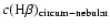 $c({\rm H}\beta)_{\rm circum-nebular}$