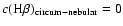 $c({\rm H}\beta)_{\rm circum-nebular}=0$