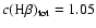 $c({\rm H}\beta)_{\rm tot}=1.05$