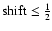 $\rm shift\le\frac{1}{2}$