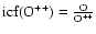 ${\rm icf(O^{++})} = {\rm\frac{O}{O^{++}}}$