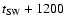 $t_{\rm SW}+1200$