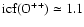 ${\rm icf(O^{++})} \simeq1.1$