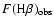 $F{\rm (H\beta)_{obs}}$
