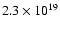 $2.3 \times 10^{19}$
