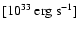 $[ 10^{33} ~{\mbox{erg}~{\rm s}^{-1}}] $