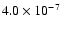 $4.0\times10^{-7}$