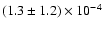 $(1.3\pm1.2)\times10^{-4}$