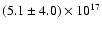 $(5.1\pm4.0)\times10^{17}$