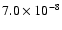 $7.0\times10^{-8}$