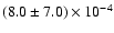 $(8.0\pm7.0)\times10^{-4}$
