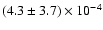 $(4.3\pm3.7)\times10^{-4}$