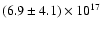 $(6.9\pm4.1)\times10^{17}$