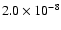 $2.0\times10^{-8}$