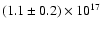 $(1.1\pm0.2)\times10^{17}$