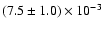 $(7.5\pm1.0)\times10^{-3}$