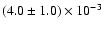 $(4.0\pm1.0)\times10^{-3}$