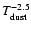 $T_{\rm dust}^{-2.5}$