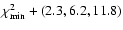 $\chi ^2_{{\rm min}} + (2.3, 6.2, 11.8)$