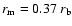 $r_{\rm m} = 0.37~r_{\rm b}$