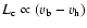 $L_{\rm c} \propto (v_{\rm b} - v_{\rm h})$