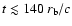 $t \lesssim
140~r_{\rm b}/c$