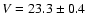 $V=23.3\pm 0.4$