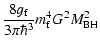 $\displaystyle \frac{8g_{\rm f}}{3\pi\hbar^{3}}m_{\rm f}^{4}G^{2}M_{\rm BH}^{2}$