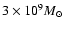 $3\times 10^{9}M_{\odot }$