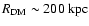 $R_{\rm DM}\sim 200 ~ {\rm kpc}$