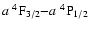 $a~^4{\rm F}_{3/2}{-}a~^4{\rm P}_{1/2}$
