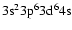 $\rm 3s^23p^63d^64s$