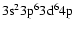 $\rm 3s^23p^63d^64p$
