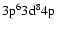 $\rm 3p^63d^84p$
