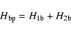 \begin{displaymath}H_{\rm bp}=H_{\rm 1b}+H_{\rm 2b}
\end{displaymath}