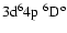 $\rm 3d^64p~^6D^o$