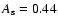 $A_{\rm
s}=0.44$