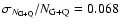 $\sigma_{N_{\rm {G+Q}}}/N_{\rm {G+Q}}=0.068$