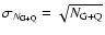 $\sigma_{N_{\rm G+Q}} = \sqrt{N_{\rm G+Q}}$