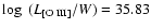 $\log~ (L_{[\rm O~III]}/{W})=35.83$