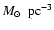 $\mbox{$M_{\odot}$ }~{\rm pc}^{-3}$