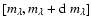 $[m_\lambda, m_\lambda+\mbox{${\rm d}$ }m_\lambda]$