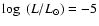 $\log~(L/L_\odot)=-5$
