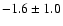 $-1.6 \pm 1.0$