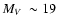 $\mbox{$M_{V}$ }\sim19$