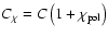 $C_{\chi}=C\left(1+\chi_{\rm pol} \right)$