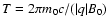 $T=2\pi m_0 c /(\vert q\vert B_0)$