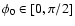 $\phi_0 \in [0,\pi/2]$