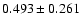 $0.493\pm0.261$