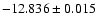 $-12.836\pm0.015$